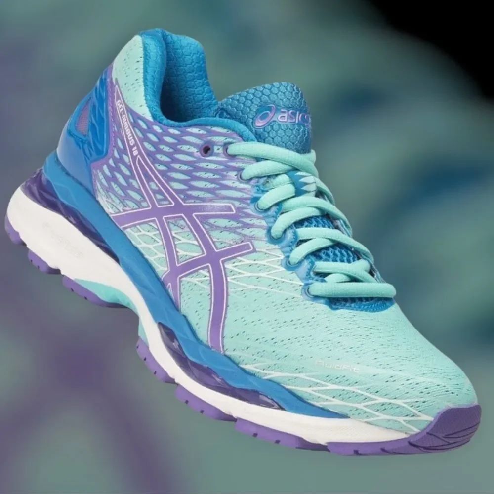ASICS GEL-Nimbus 18 Women 6.5 US Medium 38 EUR Blue Purple Mint Condition